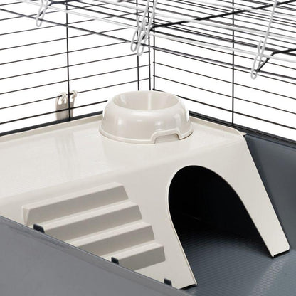 Pet cage with tray