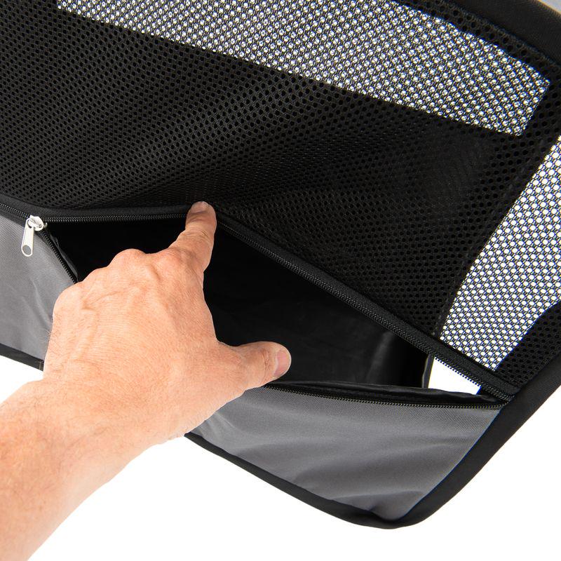 Travel crate with zippers