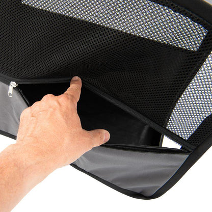 Travel crate with zippers