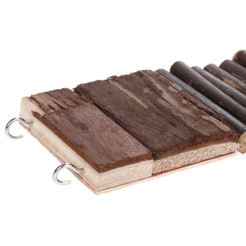 Hanging wooden bridge