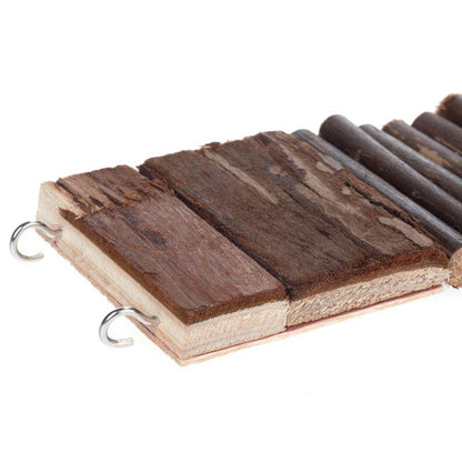 Hanging wooden bridge