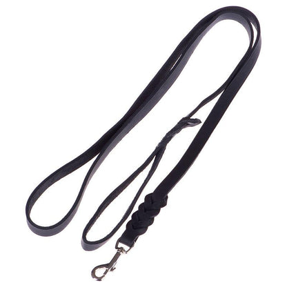 Plaited leather lead