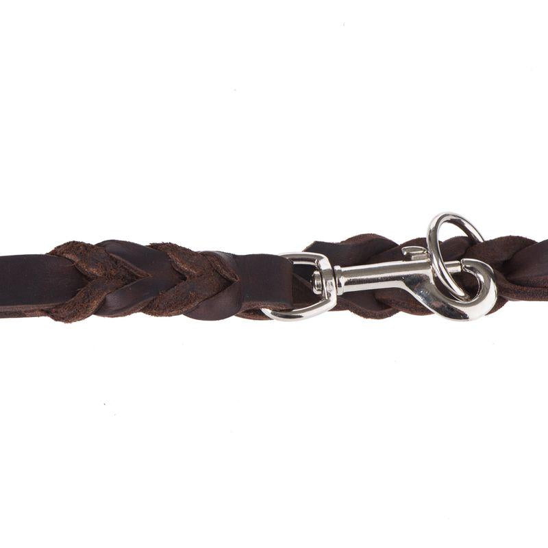 Braided leather lead