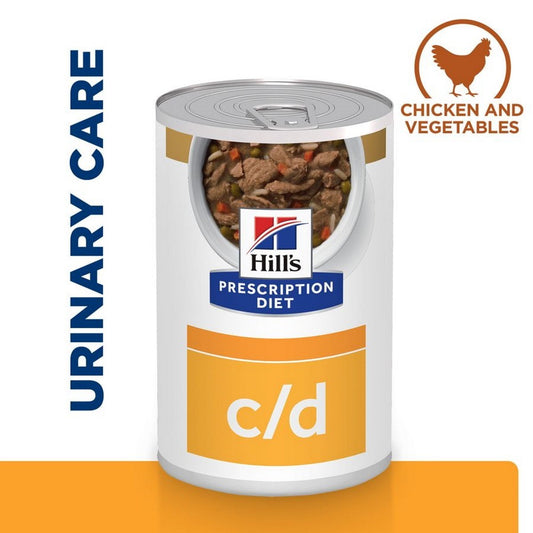Hill’s c/d dog food tin front view