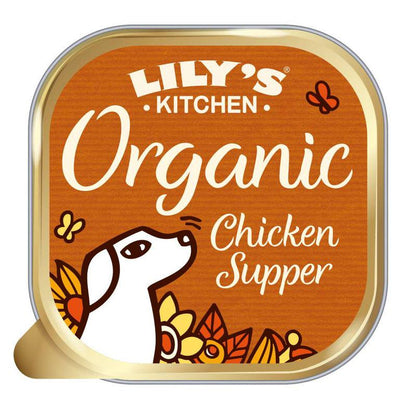 Organic chicken dog supper