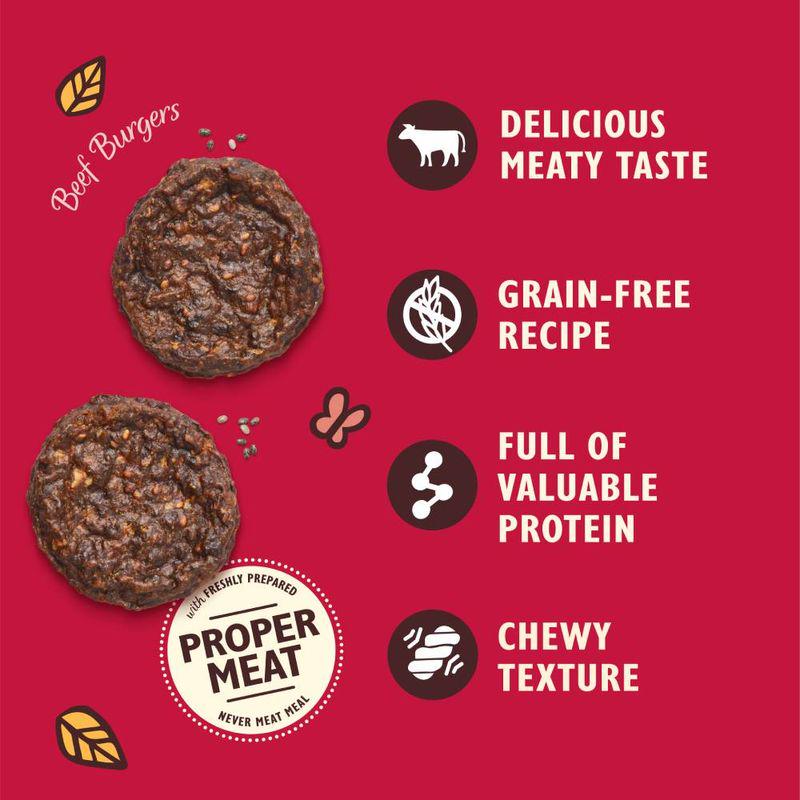 Natural dog treat burgers