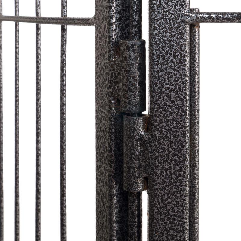 Metal fenced pet run