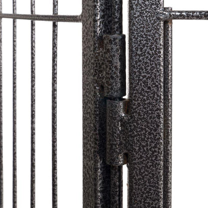 Metal fenced pet run