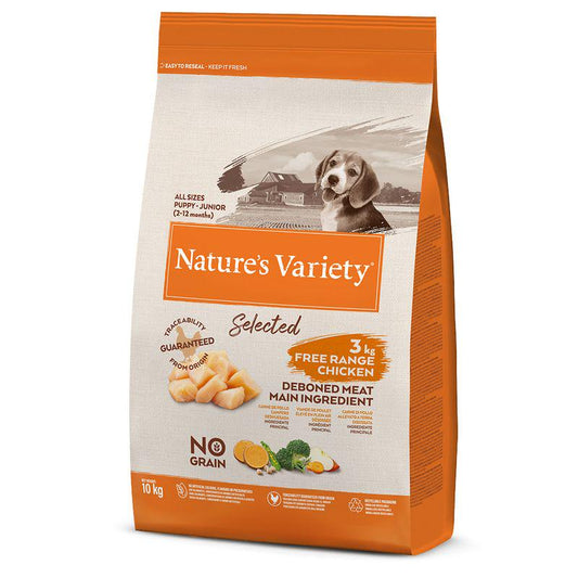 Free-range chicken puppy food