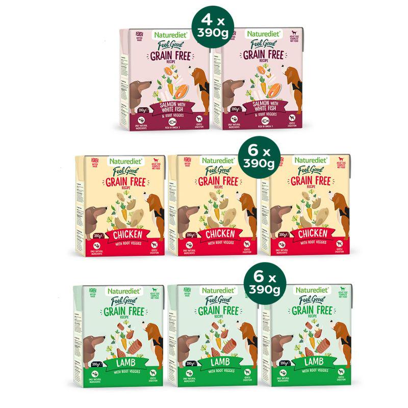 grain free dog food pack