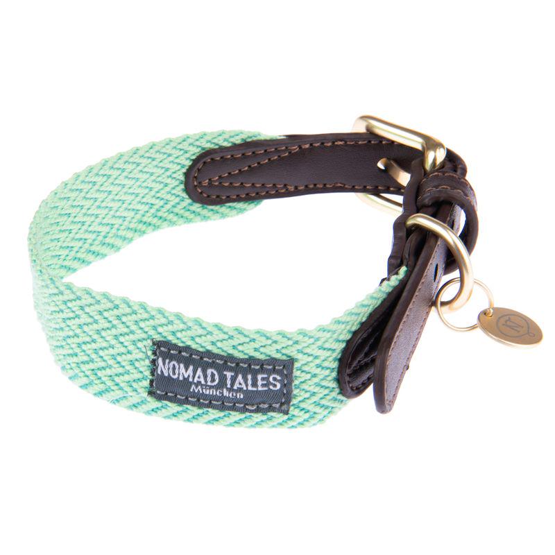 Soft mint green dog collar