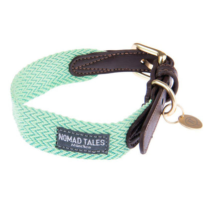 Soft mint green dog collar