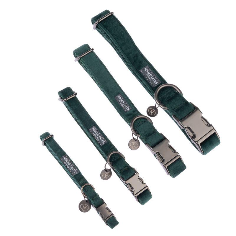 Elegant green dog necklace