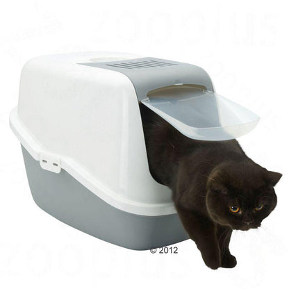 Swing-door litter box
