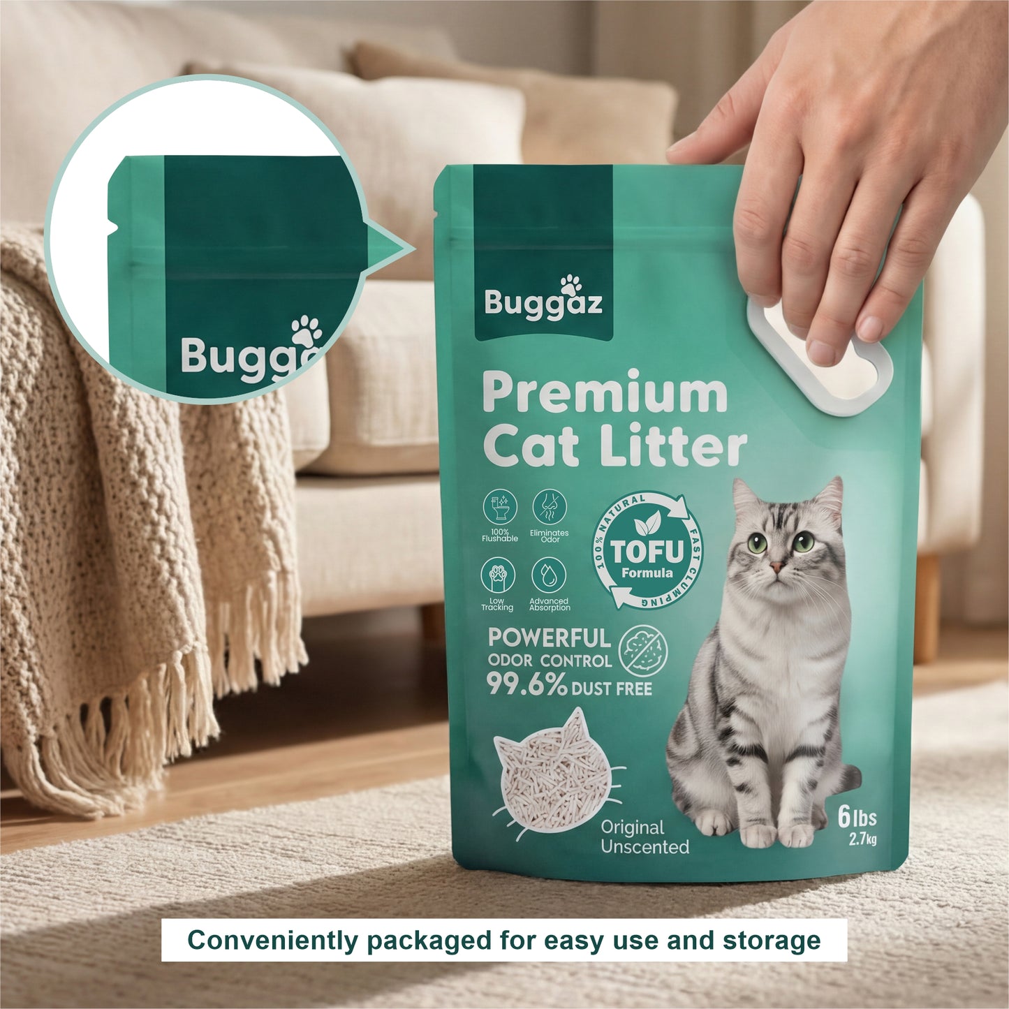 Buggaz Tofu Cat Litter