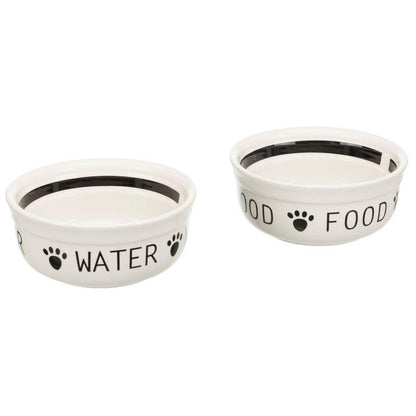 Pet bowl set with stand