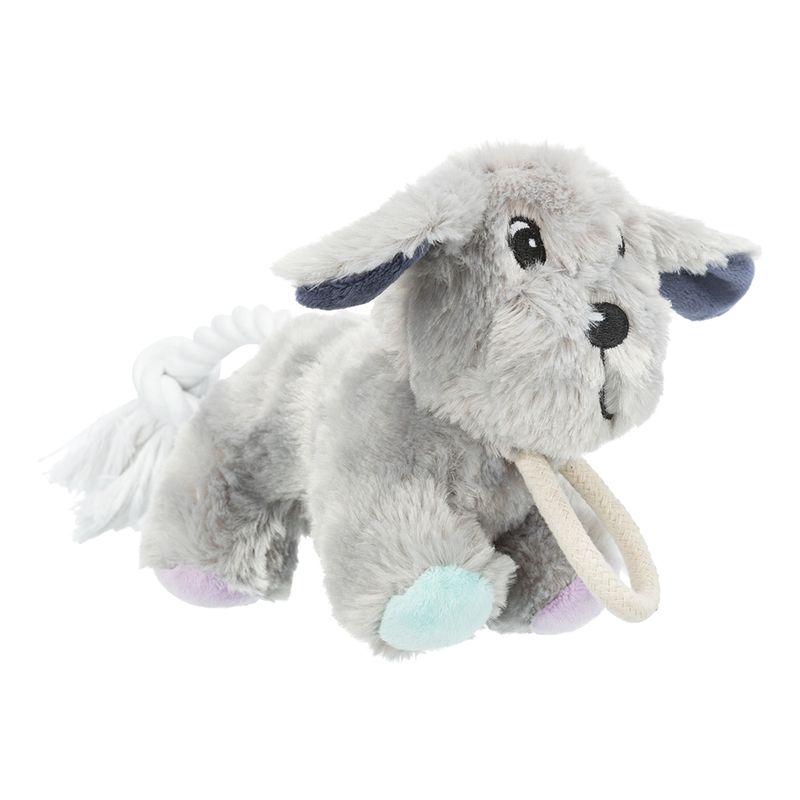 Soft dog toy with rope