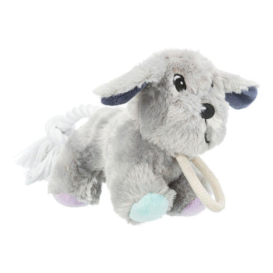 Soft dog toy with rope