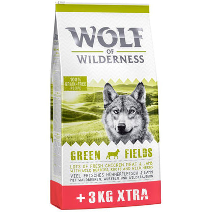 Wolf of Wilderness Adult Green Fields - Lamb x3kg