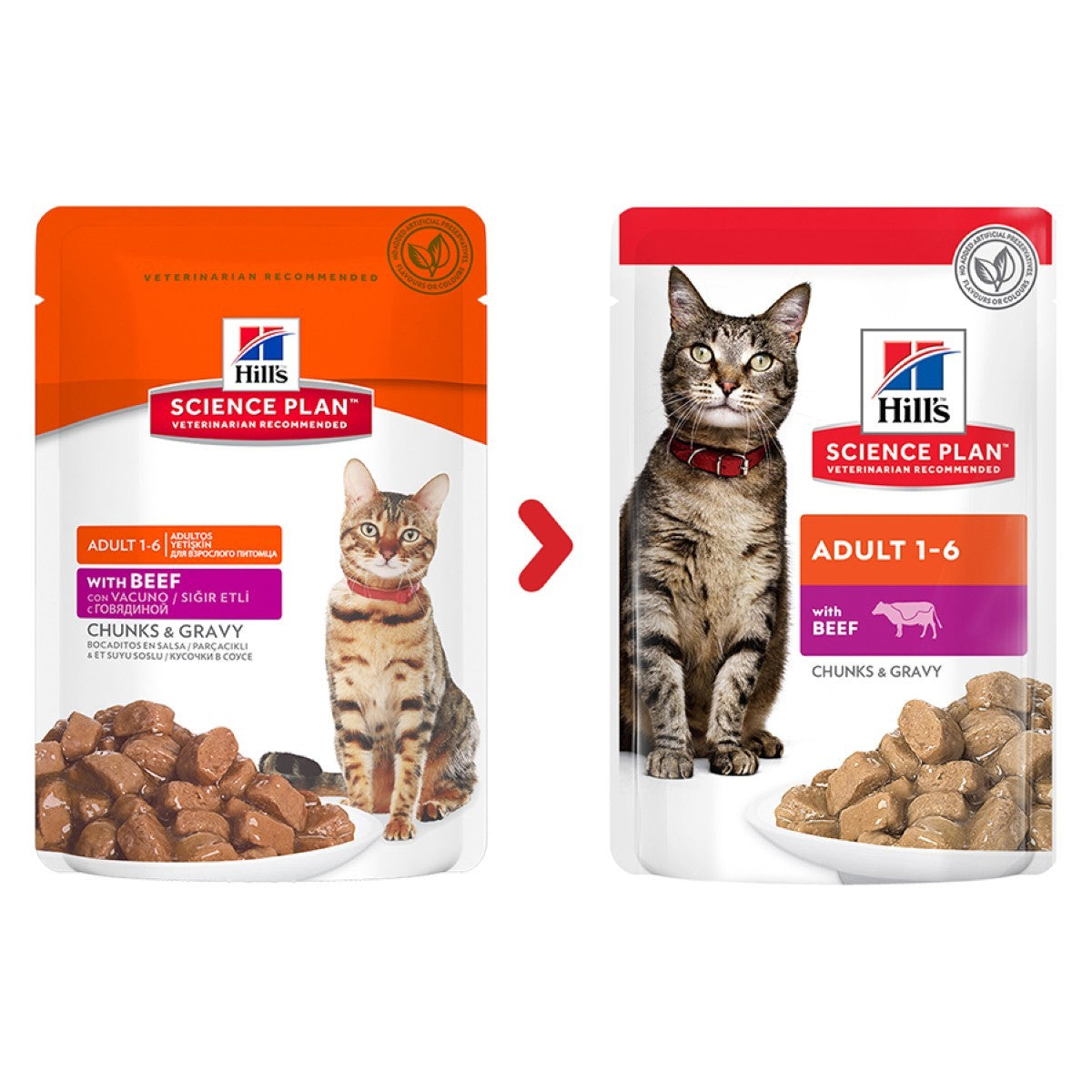 Balanced adult feline pouches