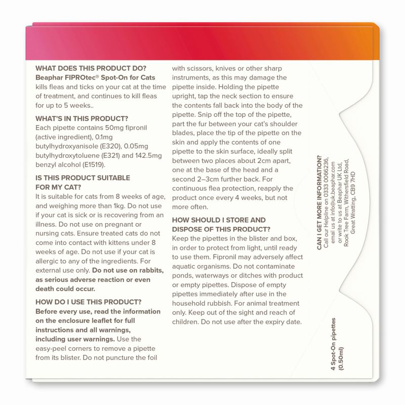 Spot-on for parasite control