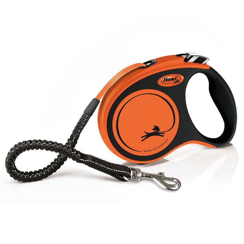 Orange dog harness lead