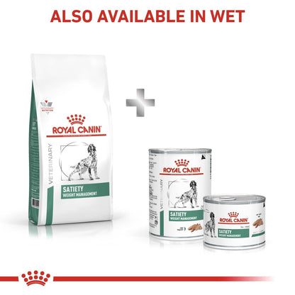 Royal Canin Veterinary Diet Satiety Management food packaging on a white background