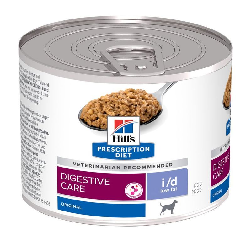 Can of Hills Prescription Diet Digestive Care dog food on a white background