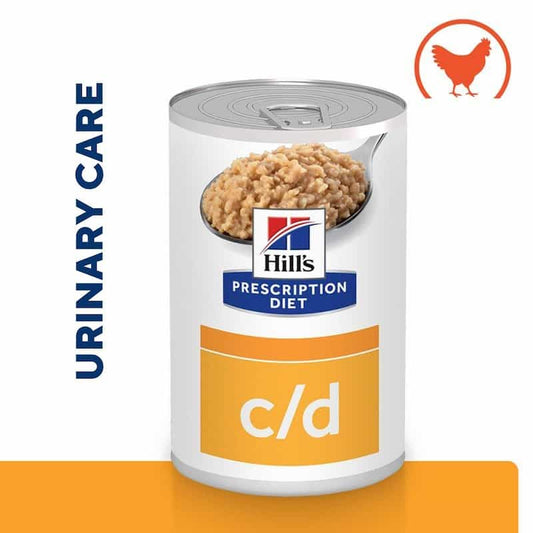Hills Prescription Diet c/d can for urinary care on a white background