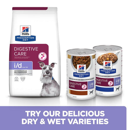 Hills Prescription Diet Digestive Care pet food products on a white background