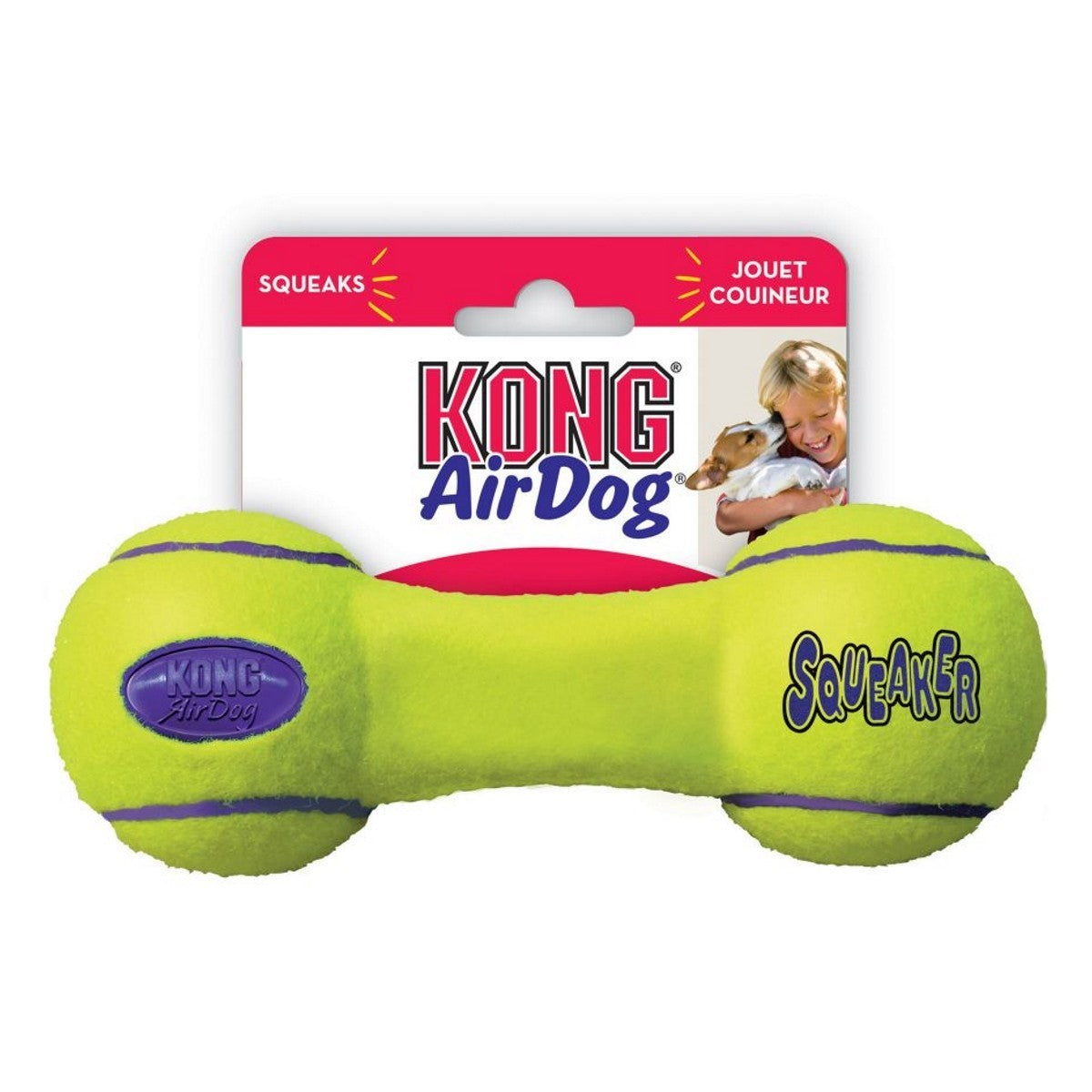 KONG AirDog dog toy with packaging on a white background