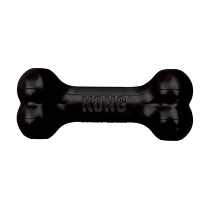 Black KONG dog toy on a white background