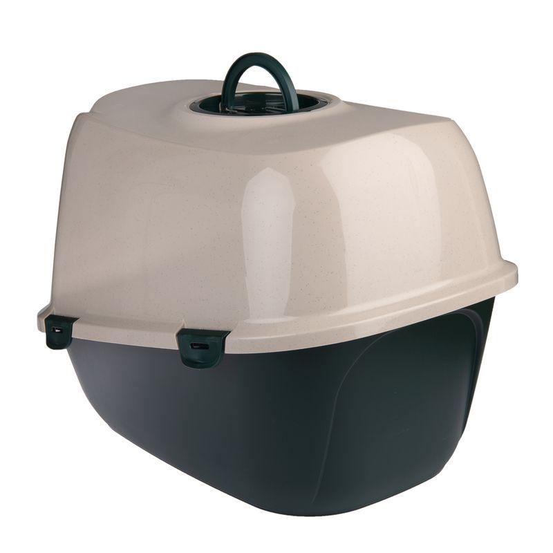 Hooded cat litter box