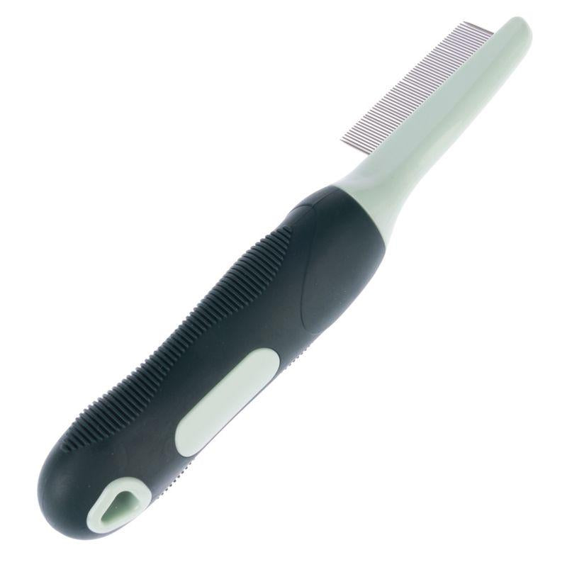 Rubber-grip flea comb