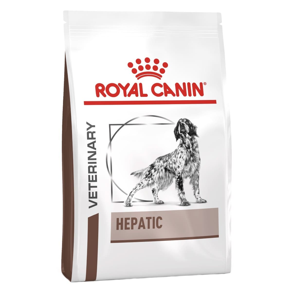 Royal Canin Veterinary Diet Hepatic dog food package on a white background