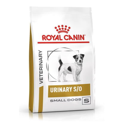 Royal Canin Veterinary Diet Urinary S/O Small Dogs food bag on a white background