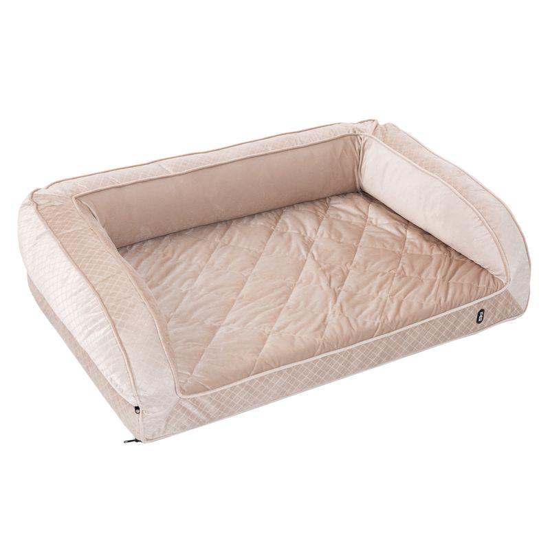 Comfy dog sofa with raised edges